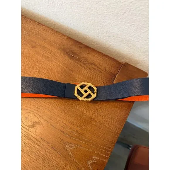 J. McLaughlin navy reversible belt - Picture 4 of 5